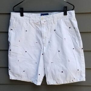 Mens Charleston Threads Nautical Print White Shorts Size 32